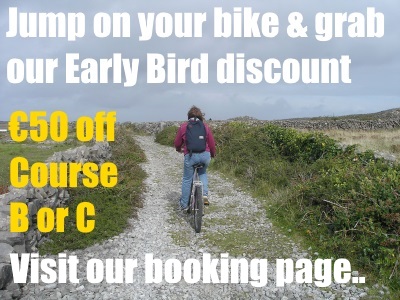 Girl cycling Website edition - Early Bird Discount - Colaiste O'Direain Irish Summer School - Gaeltactht - Aran Islands Galway